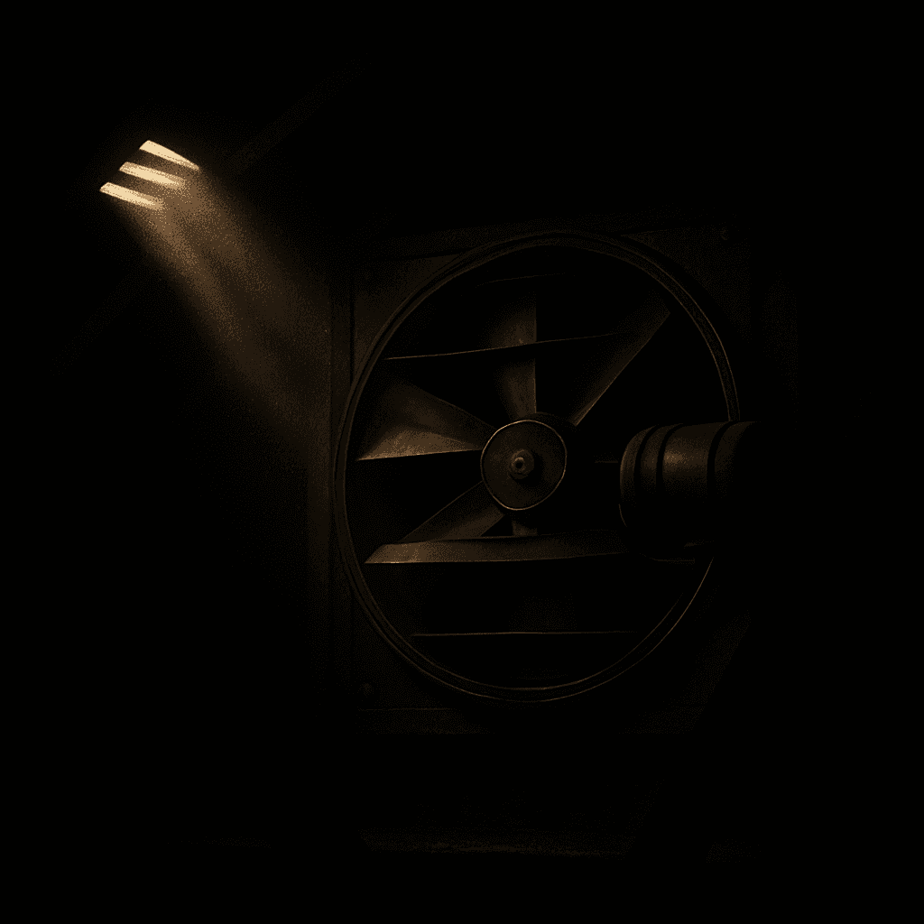 in profile, between rafters