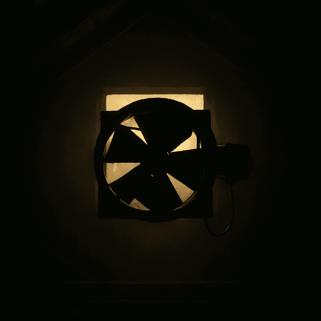 silhouette against the vent