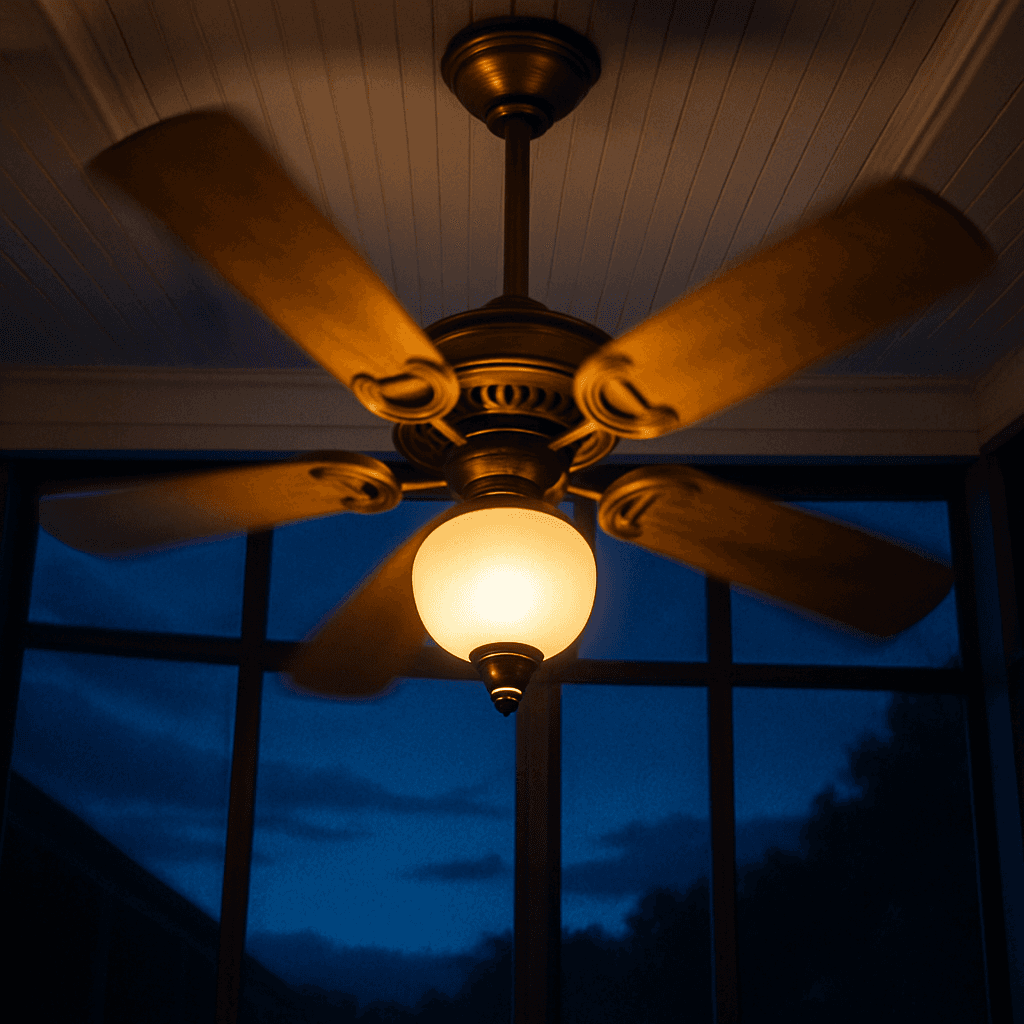 twilight, screen porch