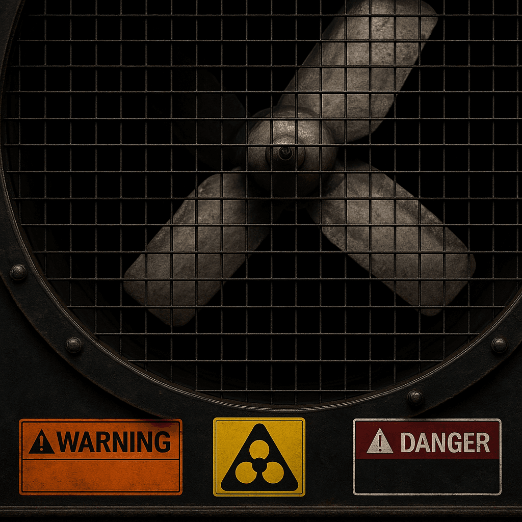 warning labels close-up